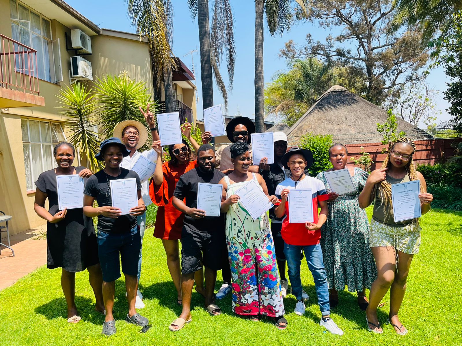 PEPKOR Speciality NQF 4 learners from Polokwane, Limpopo holding certificates